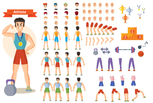 壮汉运动员人物塑造集图片下载