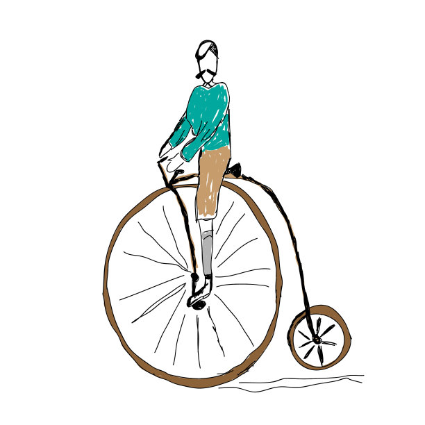 手绘的自行车图片下载