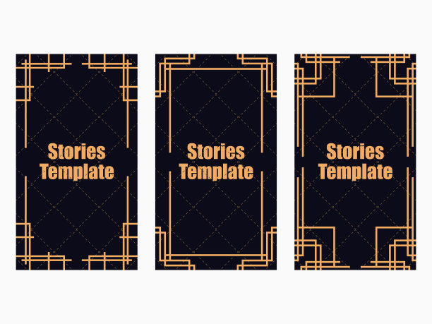 故事模板艺术装饰风格复古线性图片下载