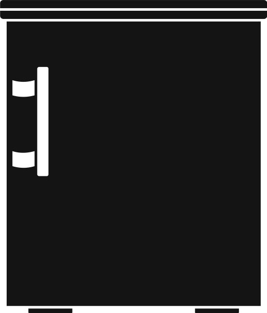 小冰箱图标简单的风格图片下载