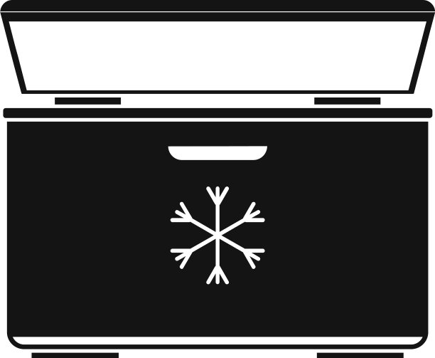 冰淇淋冰箱图标简约风格图片下载