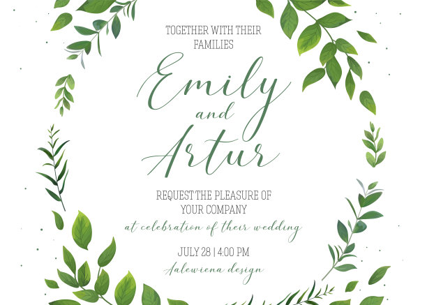 婚礼花邀请保存日期卡设计图片下载