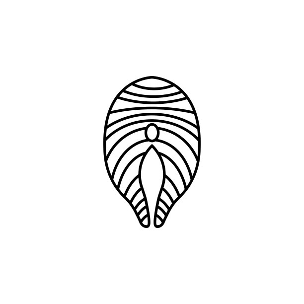 三文鱼线性图标图片下载