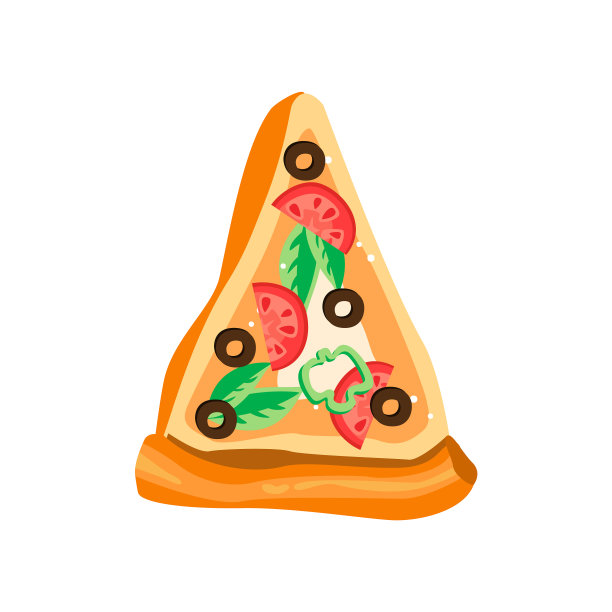 三角披萨加新鲜配料图片下载