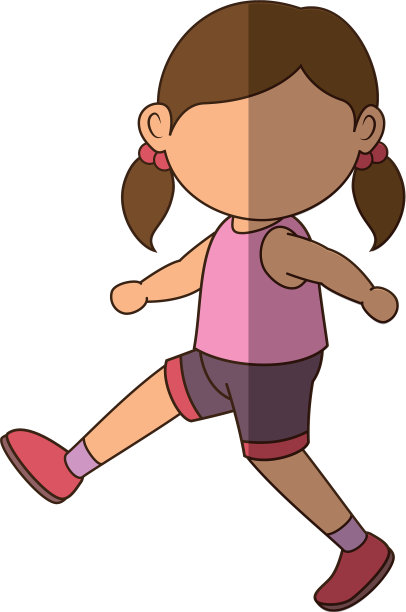 女孩跑卡通图片下载