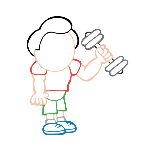 手绘的男人站立的卡通图片下载