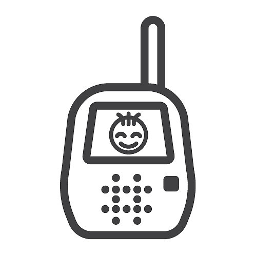 婴儿监控线图标移动和儿童控制图片下载