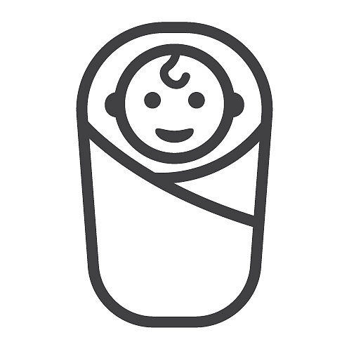 婴儿出生线图标孩子和新生儿图片下载