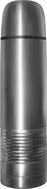 白色背景上的金属热水瓶图片下载