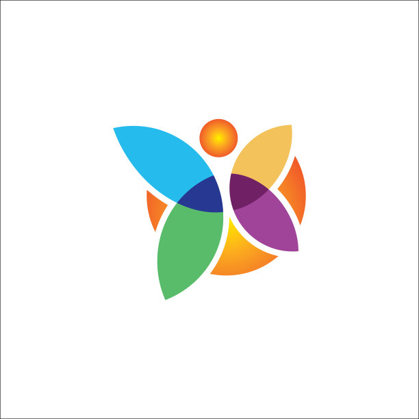彩色蝴蝶logo图片下载