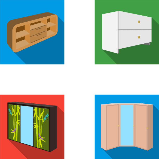 五斗橱，带镜子角的衣柜图片下载