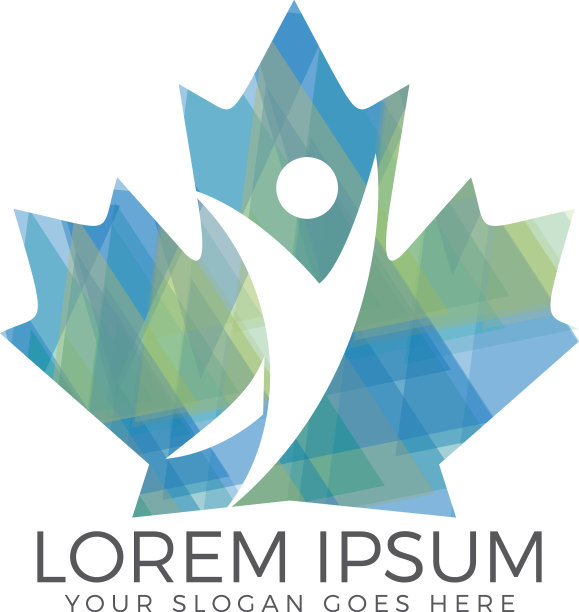 人与枫叶的标志设计图片下载