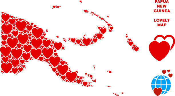 爱巴布亚新几内亚地图组成图片下载