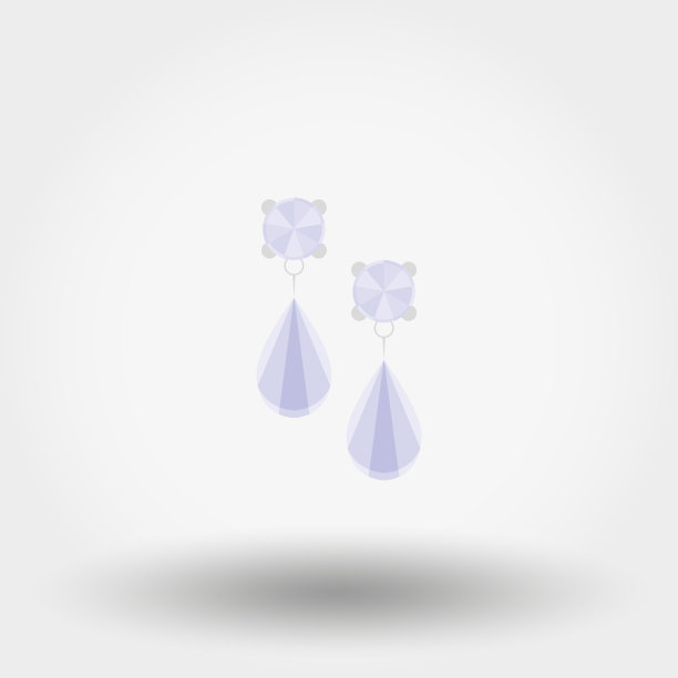 耳环图标平图片下载