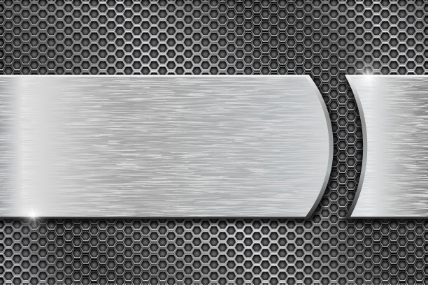 穿孔背景上的金属板图片下载
