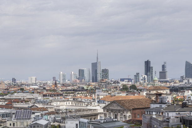 意大利米兰的商业区。图片下载