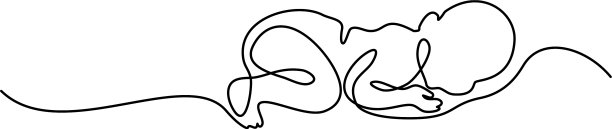 可爱的婴儿躺在白色的背景上图片下载