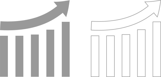 灰色增长图图标合集图片下载
