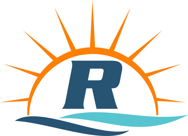 波浪日落首字母r图片下载