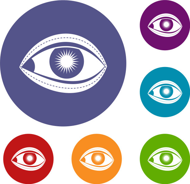 眼部整形手术图标集图片下载