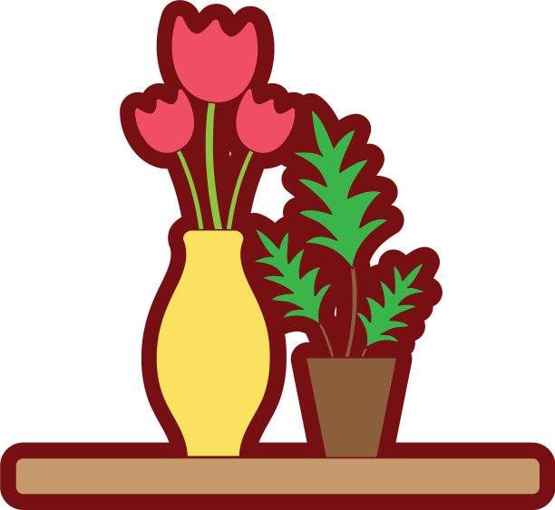 在彩木架子上放上鲜花图片下载