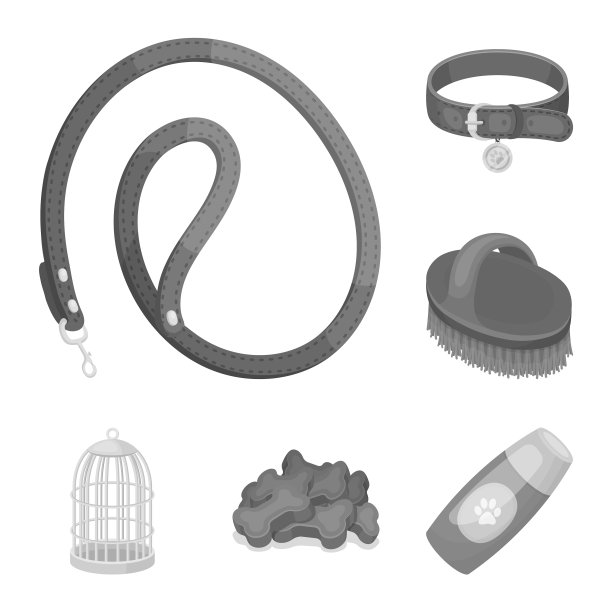 宠物商店单色图标集合图片下载