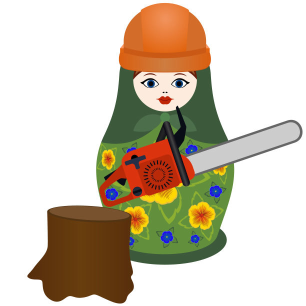 拿着链锯的伐木工人图片下载