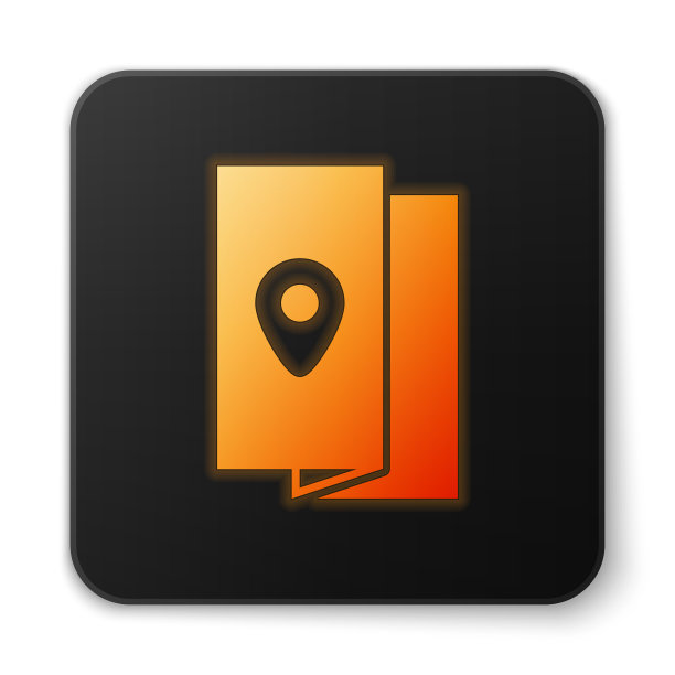 橙色霓虹灯封面书旅游指南图标图片下载