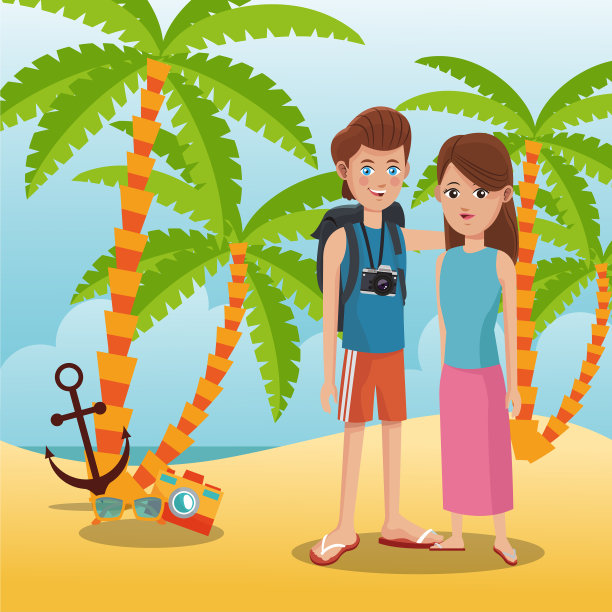 海滩游客图片下载