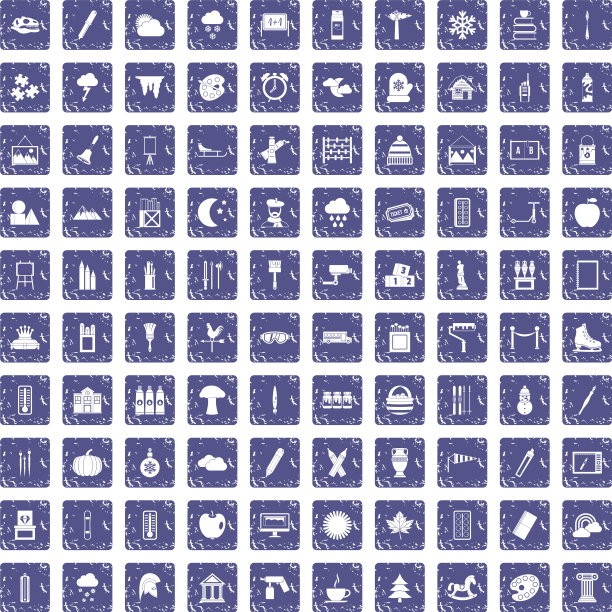 100绘图图标设置grunge蓝宝石图片下载