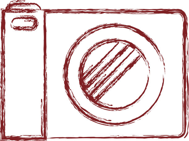 照片相机图标在暗红色模糊剪影图片下载