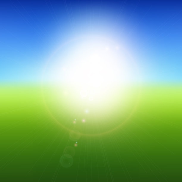 模糊的海滩和蔚蓝的天空伴随着夏日的阳光图片下载