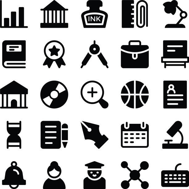 教育实心图标2图片下载