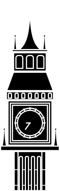 轮廓大本钟伦敦旅行度假图片下载