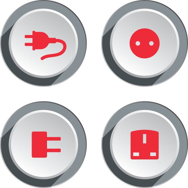 插座底座图标设置电源能量符号图片下载