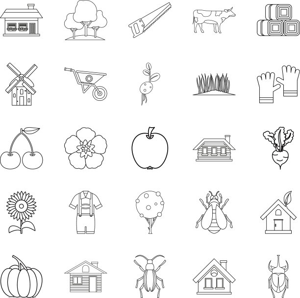 展馆图标设置轮廓风格图片下载