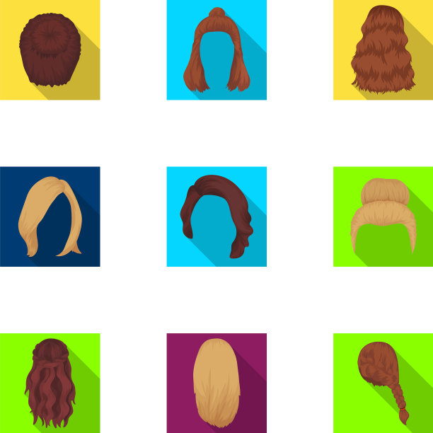 四个金发辫子和其他类型的发型图片下载