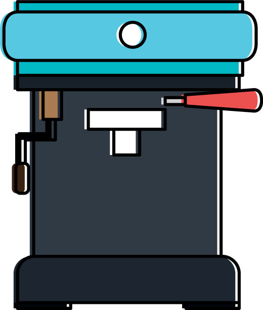 咖啡机孤立图标图片下载