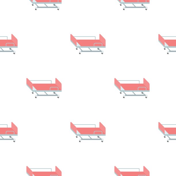 医院轮床图标卡通单一药物图标图片下载