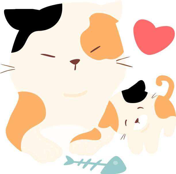 毛茸茸的小猫喜欢大猫图片下载