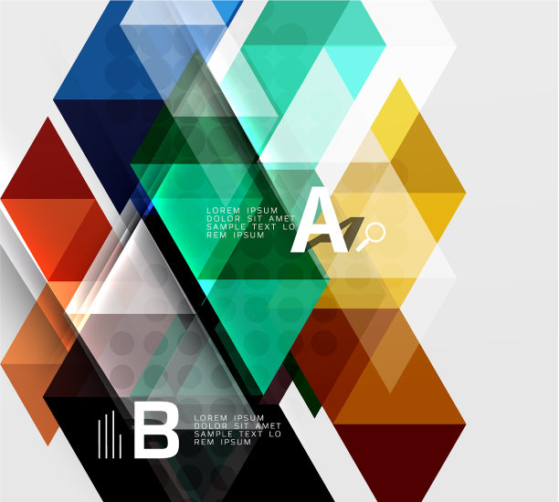 三角形几何图形信息横幅图片下载