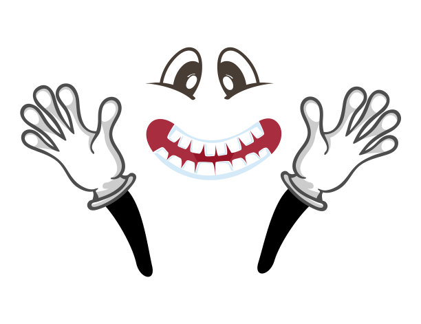 快乐的笑脸和手势图片下载