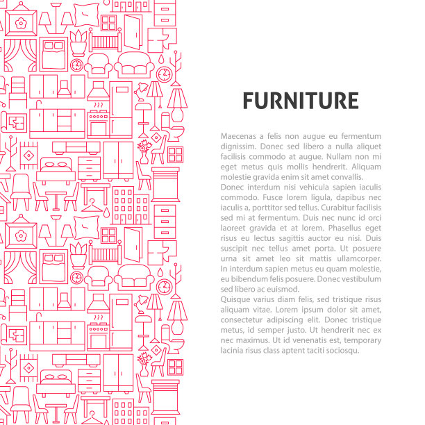 家具线条图案概念图片下载