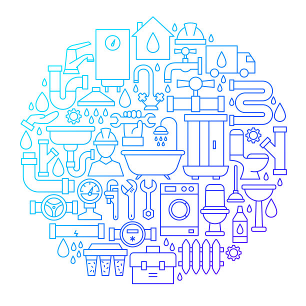 管道图标圆形设计图片下载