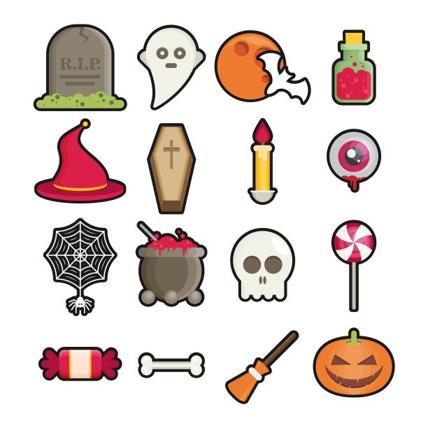 万圣节的标志设置图片下载