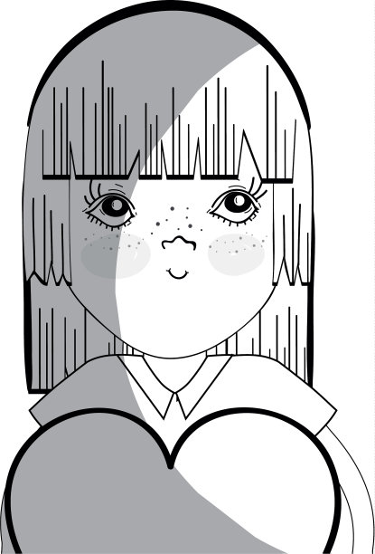 手里拿着心的漂亮女孩图片下载