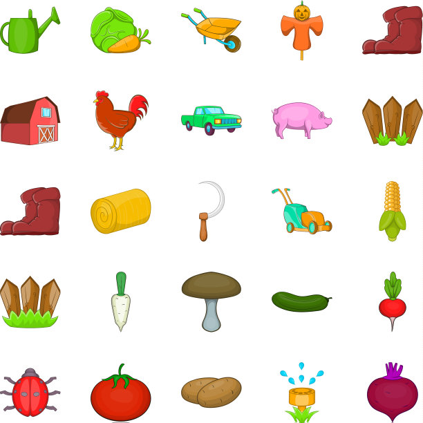 oliculture ICONS set卡通风格图片下载