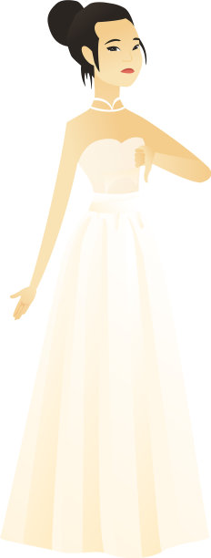 失望的未婚妻，拇指向下图片下载