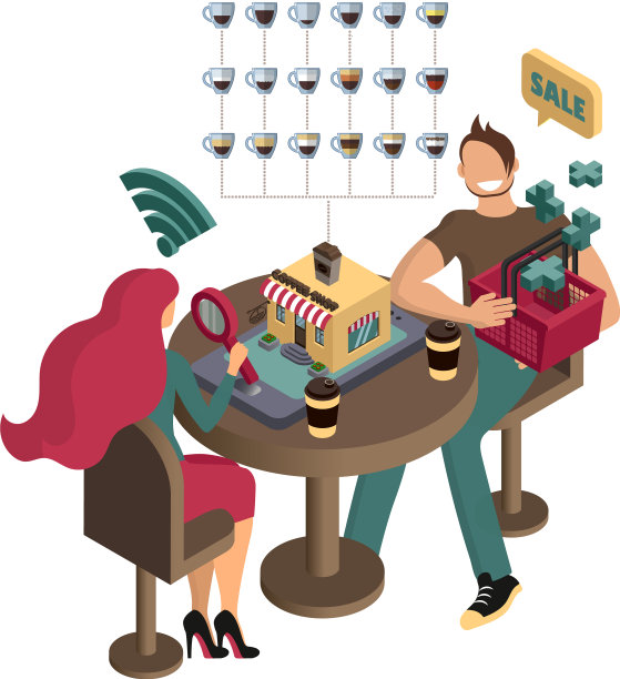 一对相爱的情侣在餐桌上做出选择图片下载