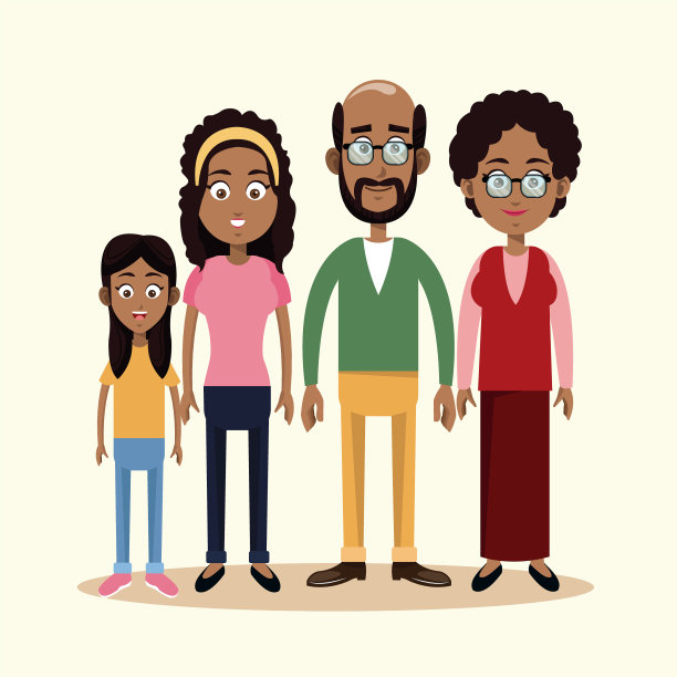 祖父母、母亲和女儿在一起图片下载